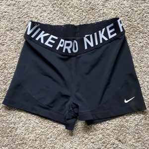 nike pro spanks with elastic waist band.